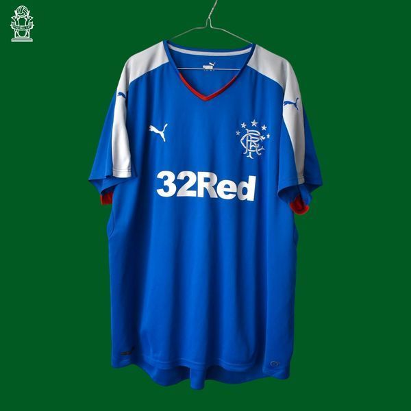 Glasgowa Rangers 2015-2016 domowa koszulka Puma w rozmiarze XXL z Lee Wallace na plecach 4840 ZDJECIE