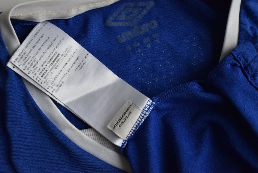Everton 2015-2016 home Umbro long sleeve shirt in size S with Gerard Deulofeu on the back 4691 PHOTO