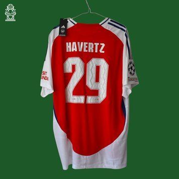 BNWT PLAYER ISSUE Arsenal 2024-2025 hjemmebanetr&oslash;je Adidas i st&oslash;rrelse XXL med Kai Havertz p&aring; ryggen 4964 FOTO