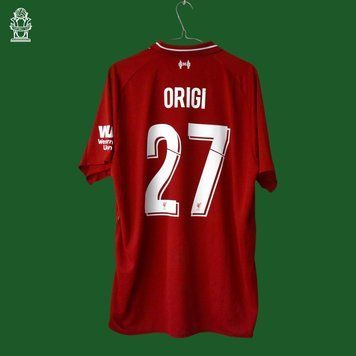 Liverpool 2018-2019 home shirt New Balance in size XL with Divock Origi on the back 4966 PHOTO