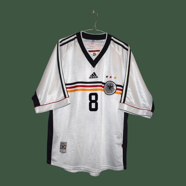 Niemcy MŚ 1998 domowa koszulka Adidas w rozmiarze L z Lothar Matth&auml;us na plecach 5114 ZDJECIE