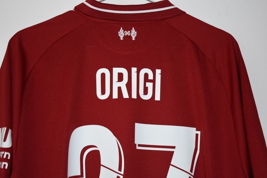 Liverpool 2018-2019 home shirt New Balance in size XL with Divock Origi on the back 4966 PHOTO