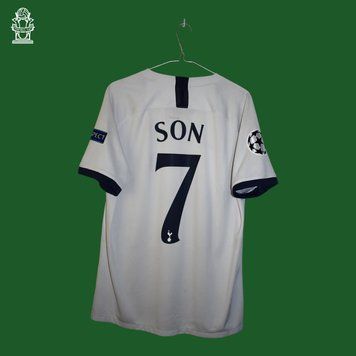 Tottenham Hotspur 2019-2020 hjemmetr&oslash;je Nike i st&oslash;rrelse L med Heung-min Son p&aring; ryggen 4779 FOTO