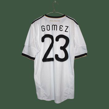Niemcy MŚ 2010 domowa koszulka Adidas w rozmiarze L z Mario Gomez na plecach 5115 ZDJECIE