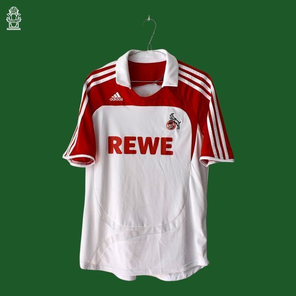 1. FC K&ouml;ln 2007-2008 domowa koszulka Adidas w rozmiarze M z Milivoje Novakovič na plecach 4873 ZDJECIE