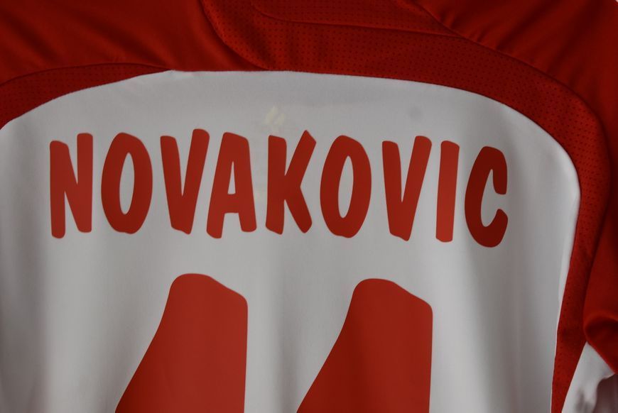 1. FC K&ouml;ln 2007-2008 domowa koszulka Adidas w rozmiarze M z Milivoje Novakovič na plecach 4873 ZDJECIE