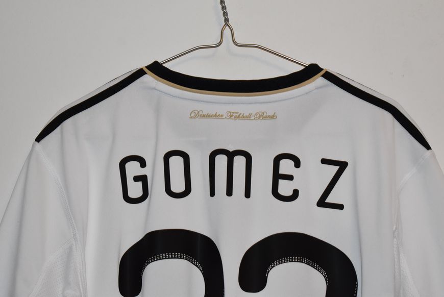 Niemcy MŚ 2010 domowa koszulka Adidas w rozmiarze L z Mario Gomez na plecach 5115 ZDJECIE