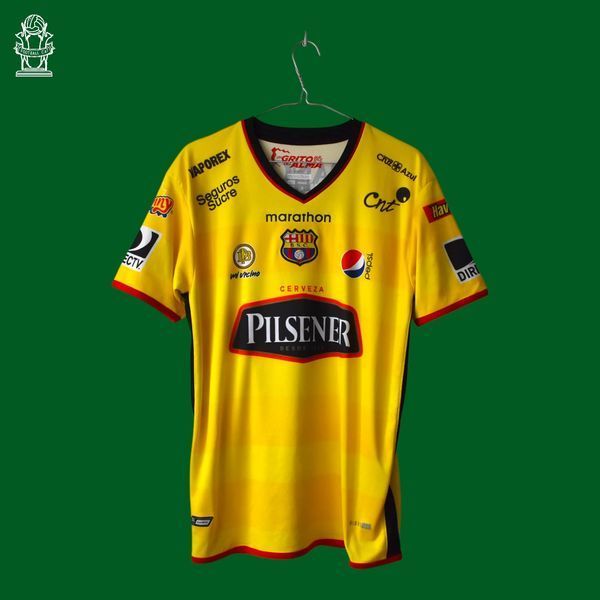 Barcelona SC (Ekwador) 2019 domowa koszulka Marathon w rozmiarze M z Dami&aacute;n &bdquo;Kitu&rdquo; D&iacute;az na plecach 4631 ZDJECIE