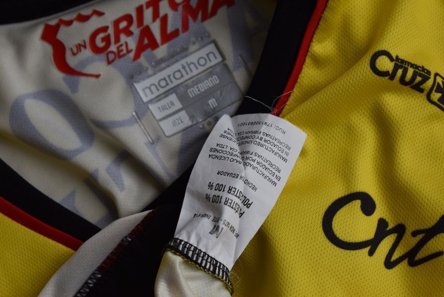 Barcelona SC (Ekwador) 2019 domowa koszulka Marathon w rozmiarze M z Dami&aacute;n &bdquo;Kitu&rdquo; D&iacute;az na plecach 4631 ZDJECIE