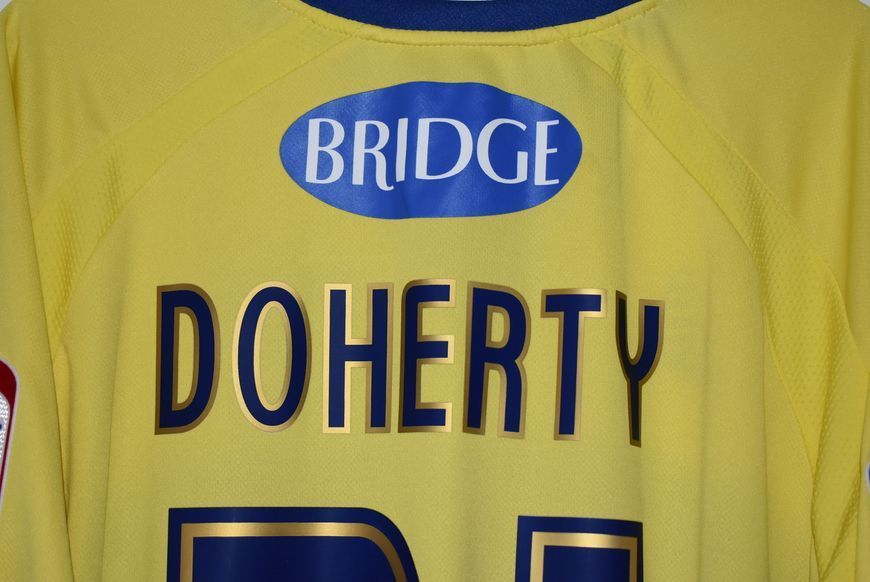 Bury FC 2012-2013 wyjazdowa koszulka Surridge w rozmiarze XL z Matt Doherty na plecach 4968 ZDJECIE