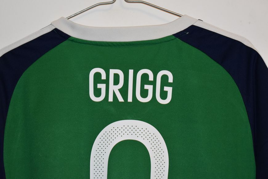 Nordirland EM 2016 hjemmebanetr&oslash;je Adidas i st&oslash;rrelse M med Will Grigg p&aring; ryggen 5116 FOTO