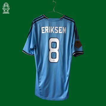 Ajax 2011-2012 wyjazdowa koszulka retro Adidas w rozmiarze L z Christian Eriksen na plecach 4632 ZDJECIE