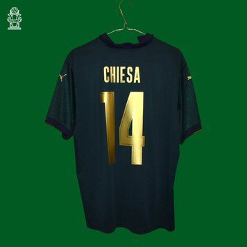 Italien 2019-2020 tredje tr&oslash;je Puma i st&oslash;rrelse L med Federico Chiesa p&aring; ryggen 4533 FOTO