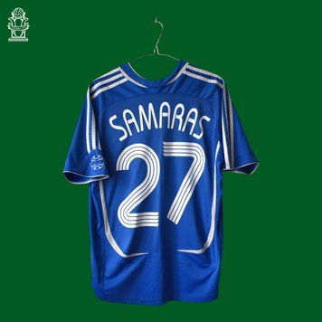 Grecja 2005-2006 wyjazdowa koszulka retro Adidas w rozmiarze M (53,5x71cm) z Georgios Samaras na plecach 4633 ZDJECIE