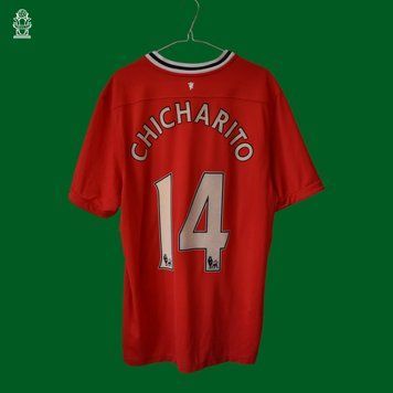 Manchester United 2011-2012 domowa koszulka retro Nike w rozmiarze XL z Chicharito Hernandez na plecach 4584 ZDJECIE
