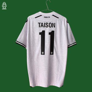 PAOK 2024-2025 away shirt Macron in size L with Taison on the back 4876 PHOTO