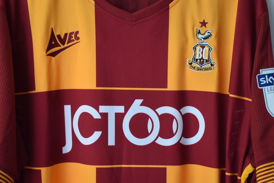 Bradford City 2017-2018 domowa koszulka Avec w rozmiarze XXL z Joel Grodowski na plecach 4832 ZDJECIE