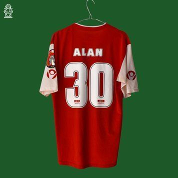 SC Braga 2008-2009 home shirt Macron in size M with Alan on the back 4877 PHOTO