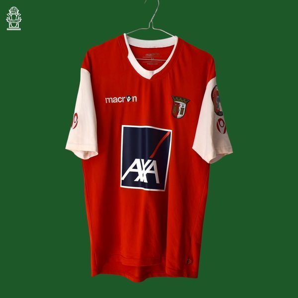 SC Braga 2008-2009 home shirt Macron in size M with Alan on the back 4877 PHOTO