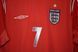 England EURO 2004 udebaneretrotr&oslash;je Umbro i st&oslash;rrelse L med David Beckham p&aring; ryggen 4536 FOTO 5