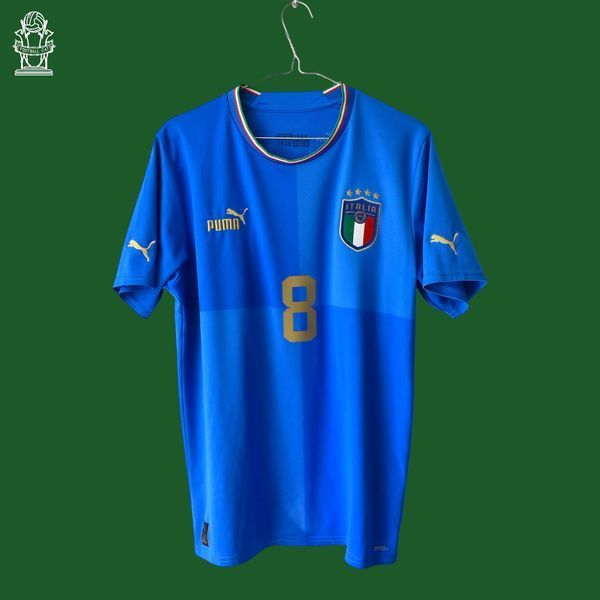 Italy 2022 home Puma shirt in size M with Sandro Tonali on the back 4741 PHOTO