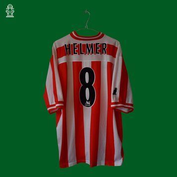 Sunderland AFC 1999-2000 domowa koszulka retro Asics w rozmiarze XXL z Thomas Helmer na plecach 4588 ZDJECIE
