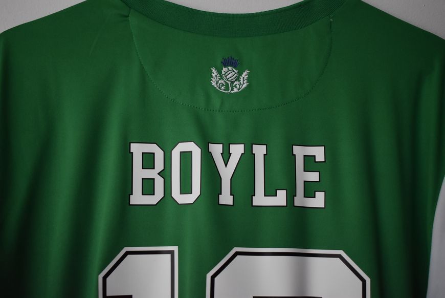 Hibernian 2021-2022 domowa koszulka Joma w rozmiarze L z Martin Boyle na plecach 4836 ZDJECIE