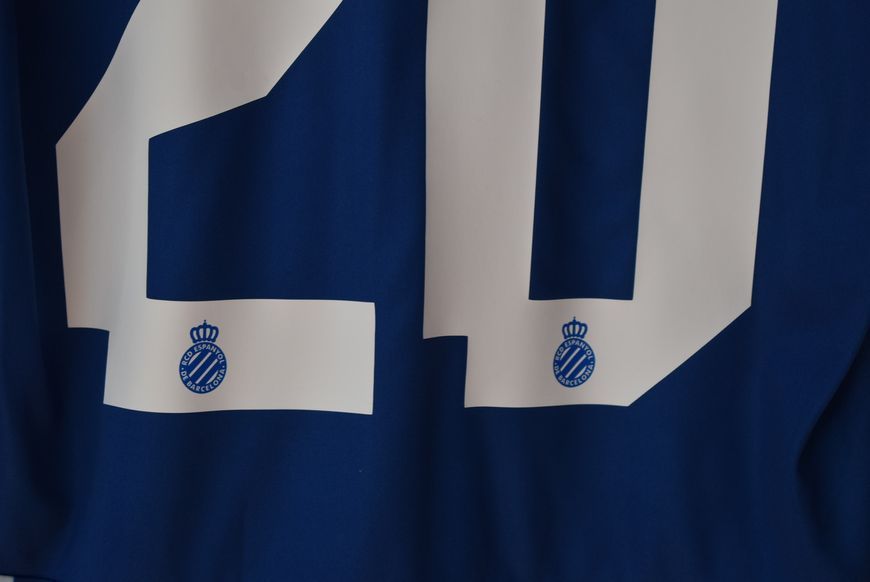 RCD Espanyol 2012-2013 home shirt Puma size S with Sim&atilde;o 4931 PHOTO