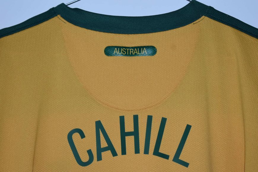 Australien VM 2010 hjemmebanetr&oslash;je Nike i st&oslash;rrelse M med Tim Cahill p&aring; ryggen 4982 FOTO