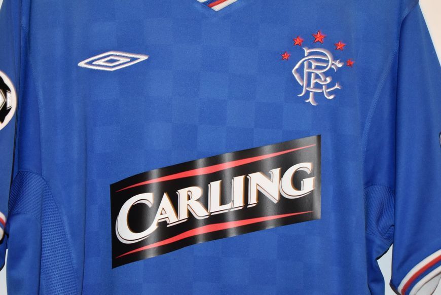 Rangers 2008-2009 home shirt by Umbro in size L with Kyle Lafferty on the back 5130 PHOTO