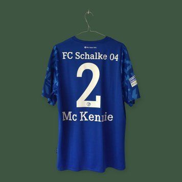 Schalke 2019-2020 domowa koszulka Umbro w rozmiarze L z Weston McKennie na plecach 5032 ZDJECIE